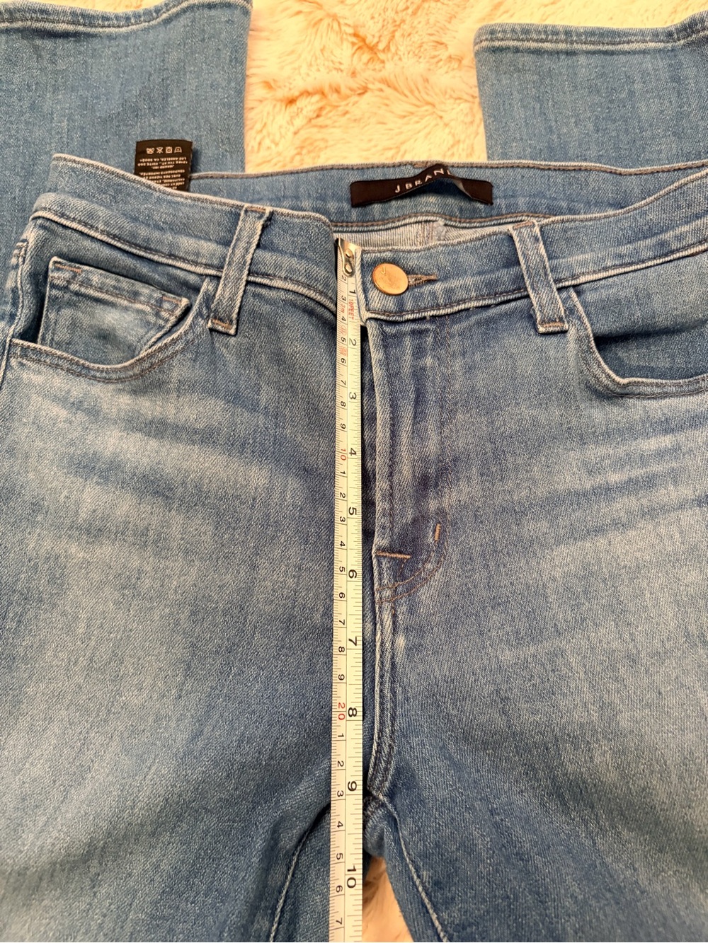 👖 J Brand Selena Cropped Kick Flare Bootcut Light Blue Jeans Y2K Quiet Luxury - Picture 12 of 15